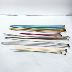 Mixed LOT Knitting Needles Boye Hero VTG Aluminum Plastic Lot Craft Misc Sizes